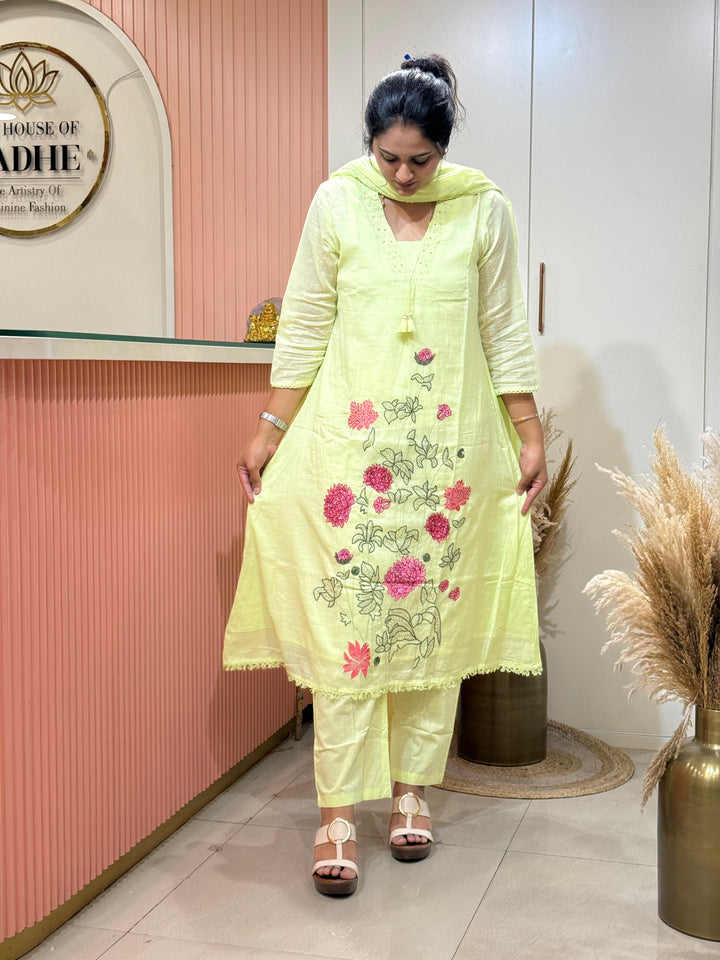 Premium Pure Mul Cotton Collection With Floral Embroidery | R190