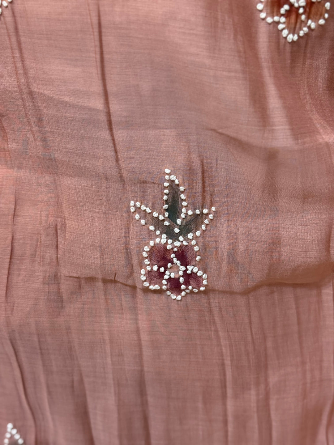 Mul Chanderi Collection with Hand Brush paint and Embroidery work (Cotton Lining) | R206