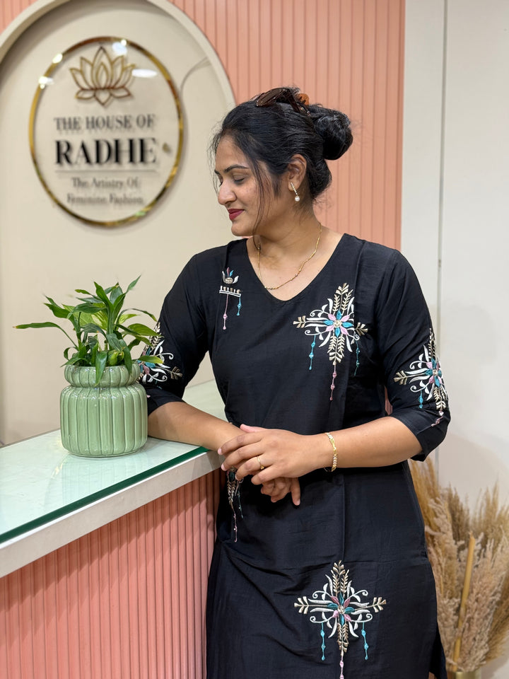 Co-Ord Set Collection with Beautiful Embroidery Design in Top and Bottom | R137