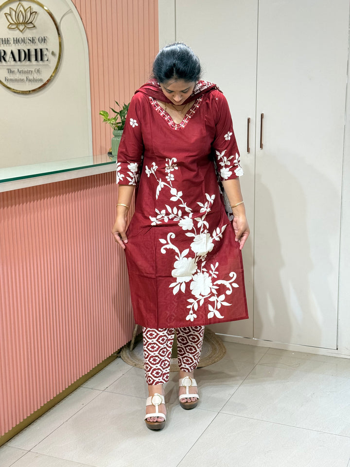 Cotton Collection with Beautiful Print with Full Length Cotton Dupatta | R230