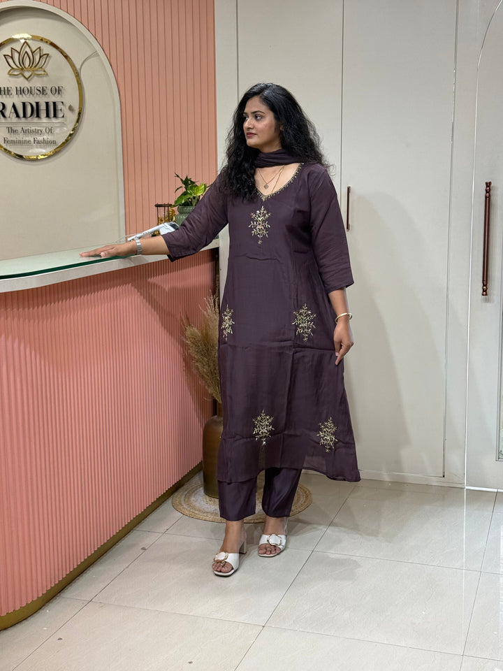 Coral Mul Chanderi with Cut Dana Work | R138