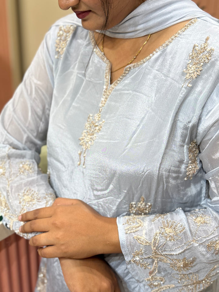 Pure Chinon Handwork Collection Party Wear | R177
