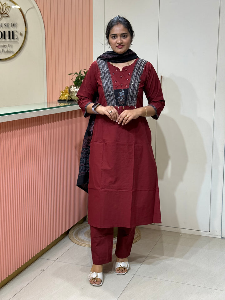 Pure Cotton Collection with Back And Front Patchwork | R210