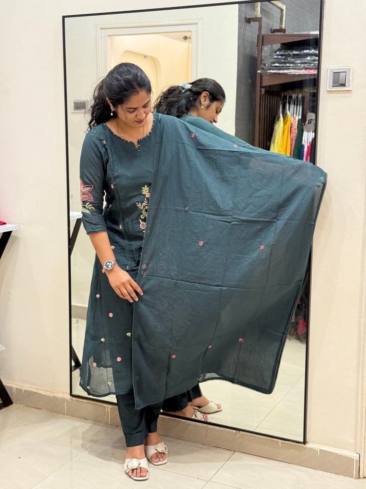 Mul Cotton Collection with Embroidery work (Cotton Lining)| R181