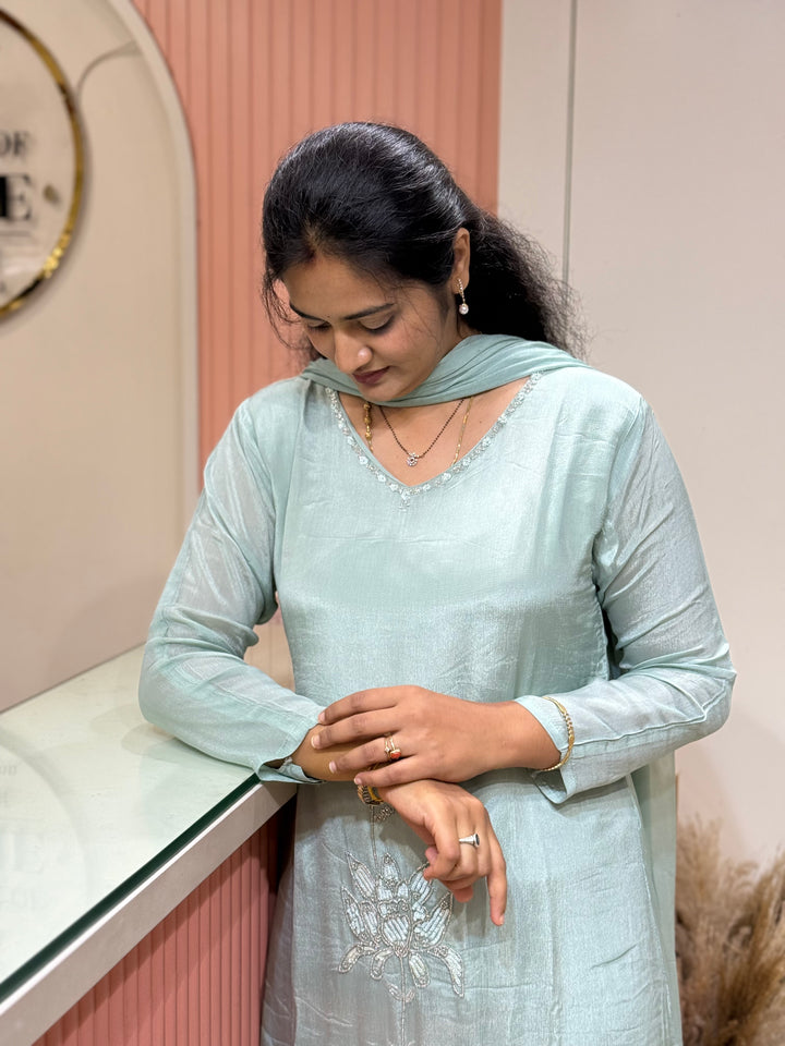 Pure Chinon Handwork Collection Party Wear | R177