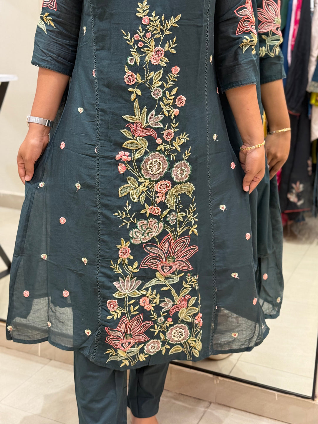 Mul Cotton Collection with Embroidery work (Cotton Lining)| R181