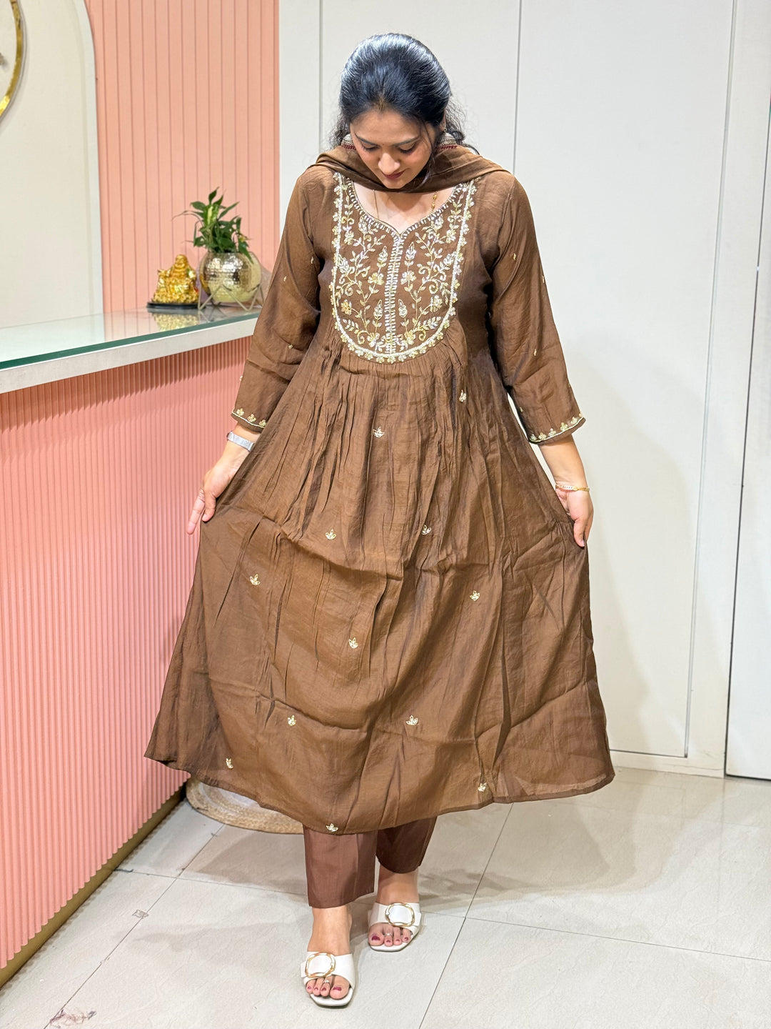 Premium Mul Chanderi Party wear Collection | R206
