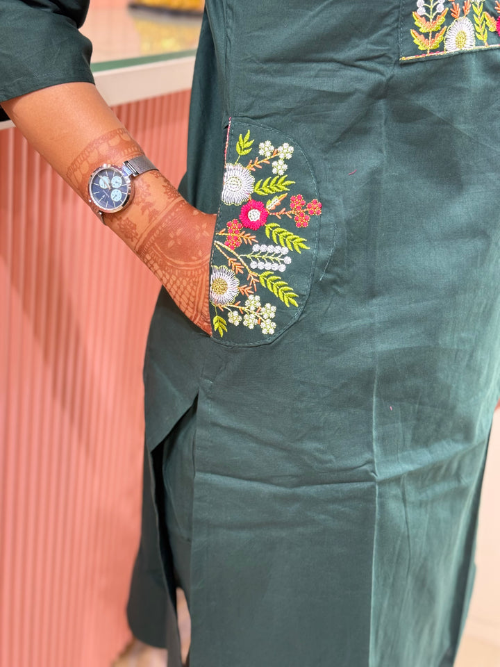 Cotton 2 Pc Kurta Set – Embroidered Collection | R137