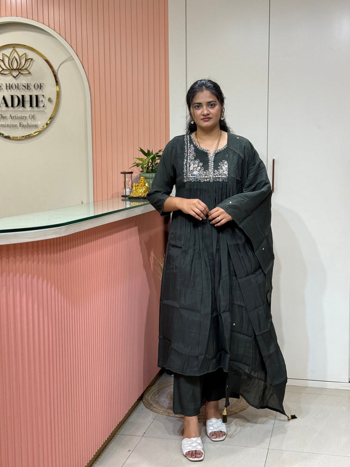 Mul Chanderi Collection with Handwork ( Cotton Lining )| R217