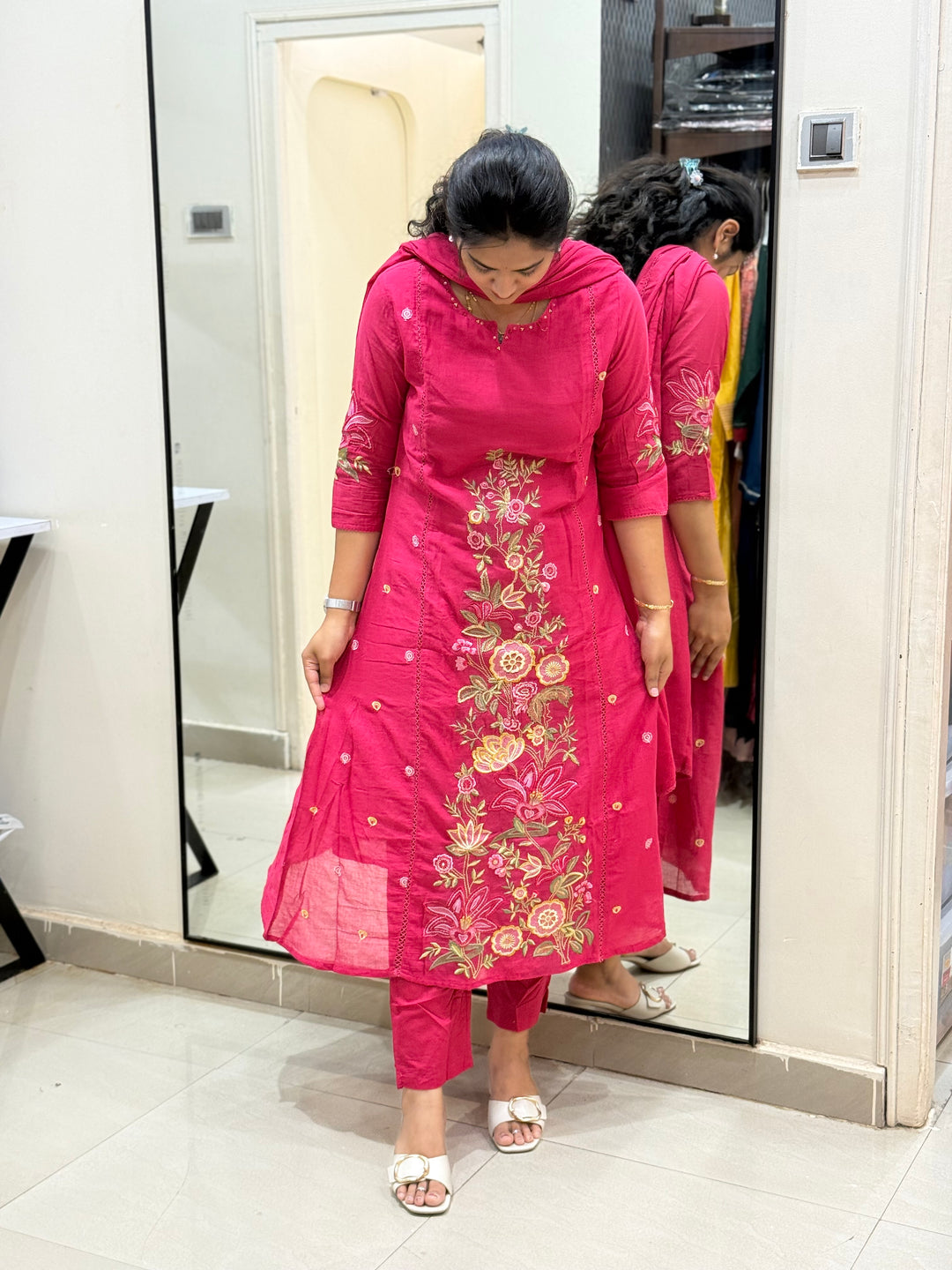 Mul Cotton Collection with Embroidery work (Cotton Lining)| R181