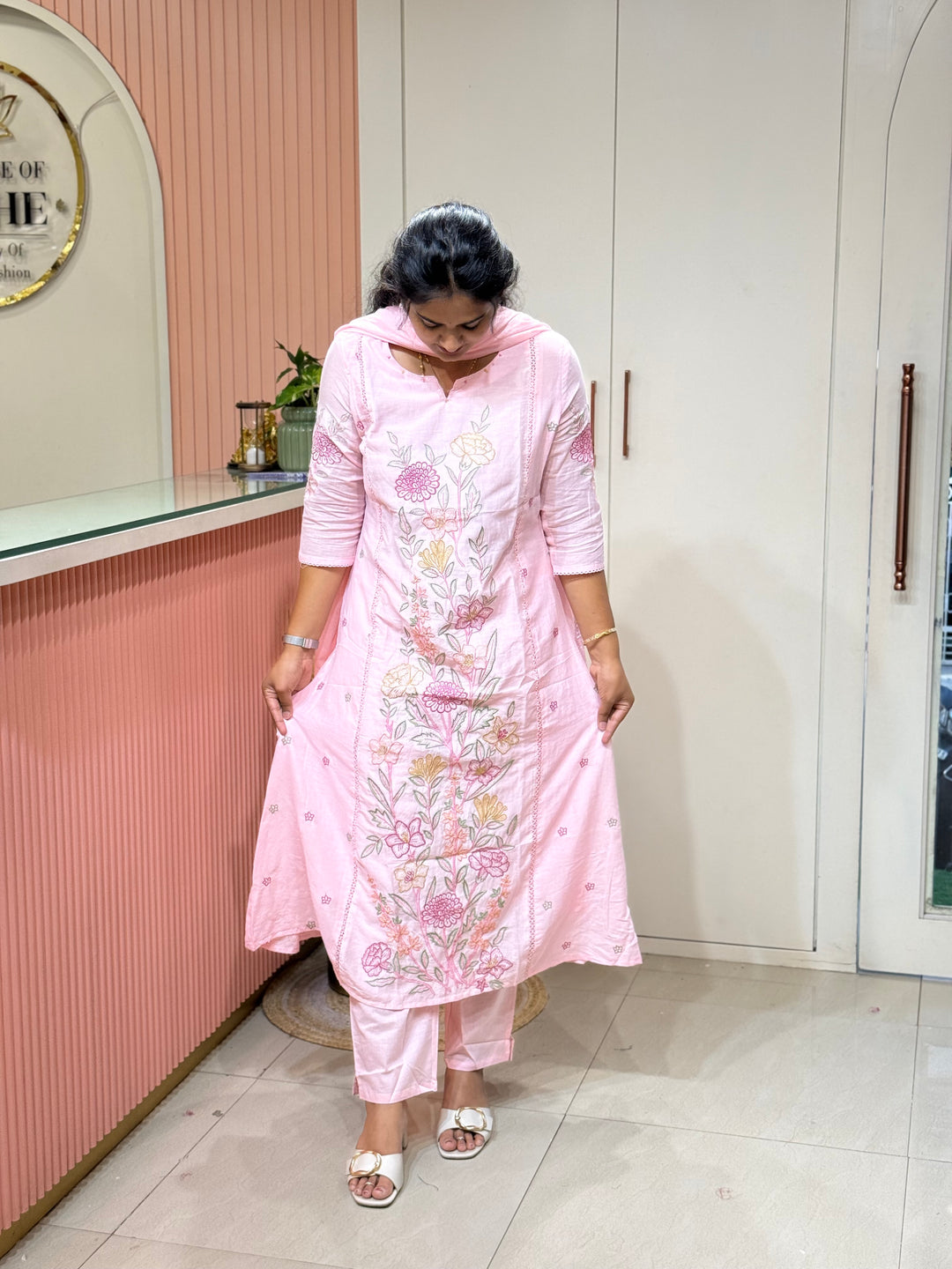 Mul Cotton Collection with Embroidery work (Cotton Lining)| R181