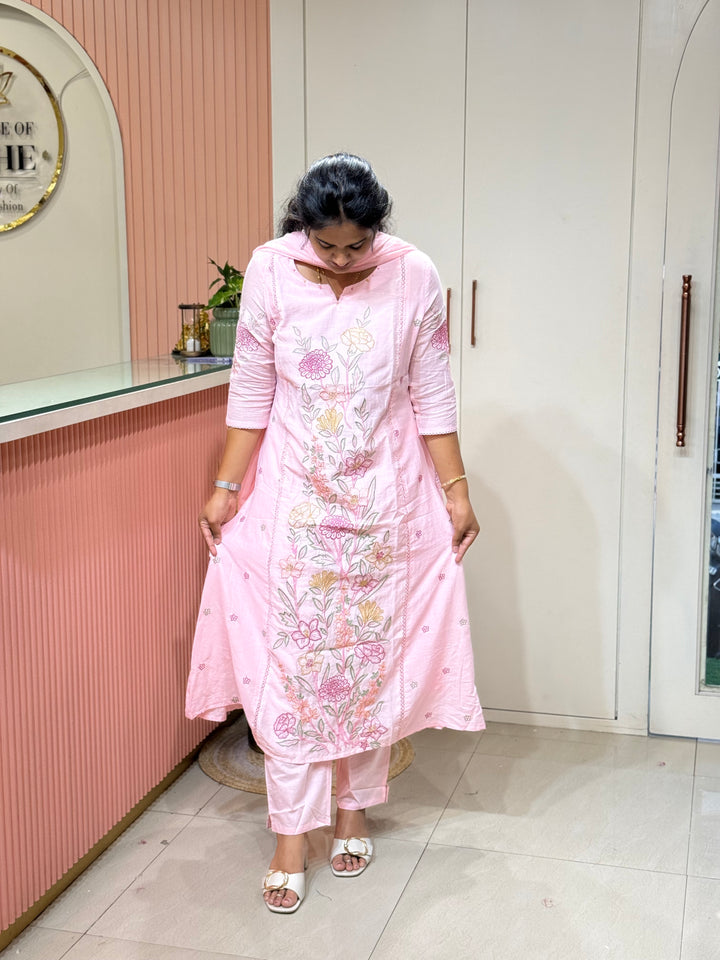 Mul Cotton Collection with Embroidery work (Cotton Lining)| R181