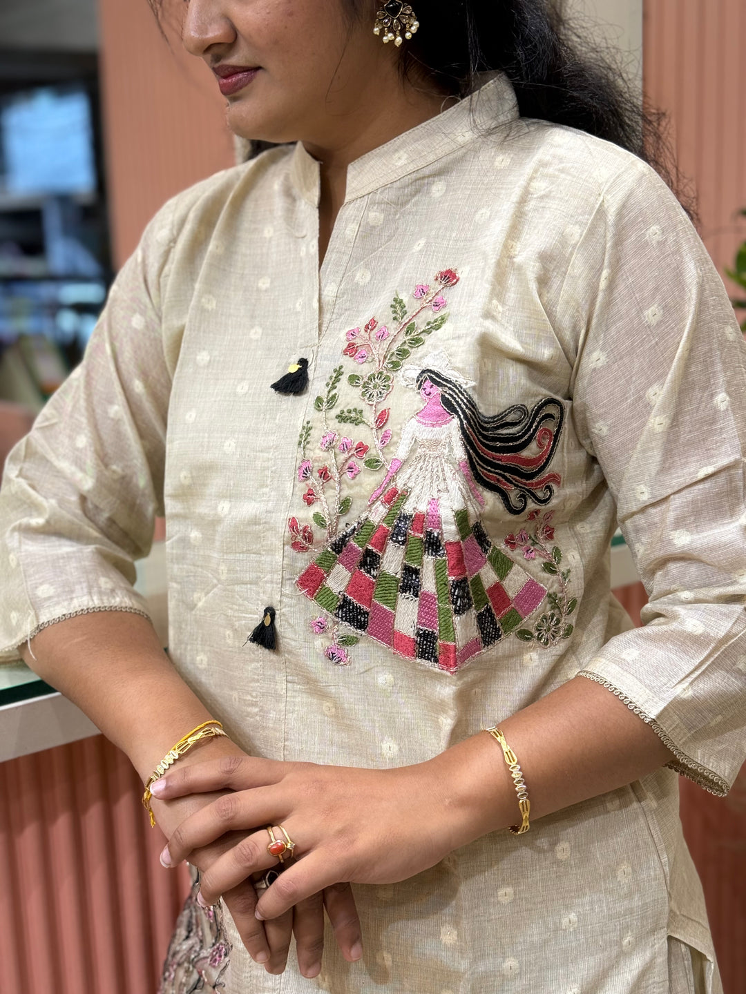 Pure Jamdhani  Two-Piece Designer Collection (Cotton Lining )| R137