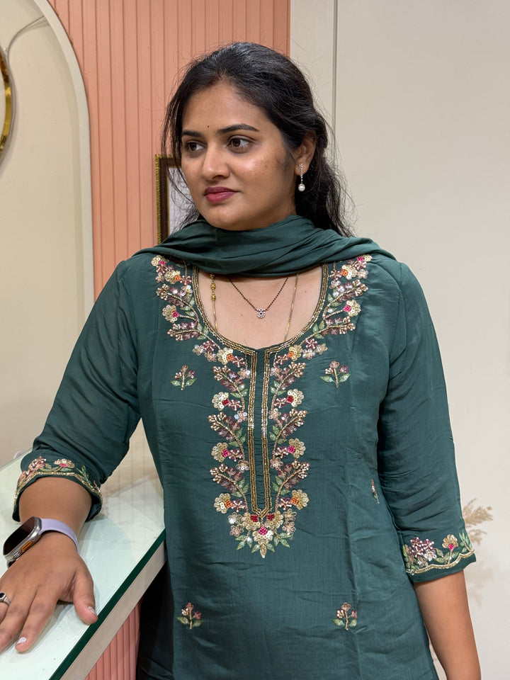 Pure Mul Chanderi Collection with Handwork ( Cotton Lining) | R216