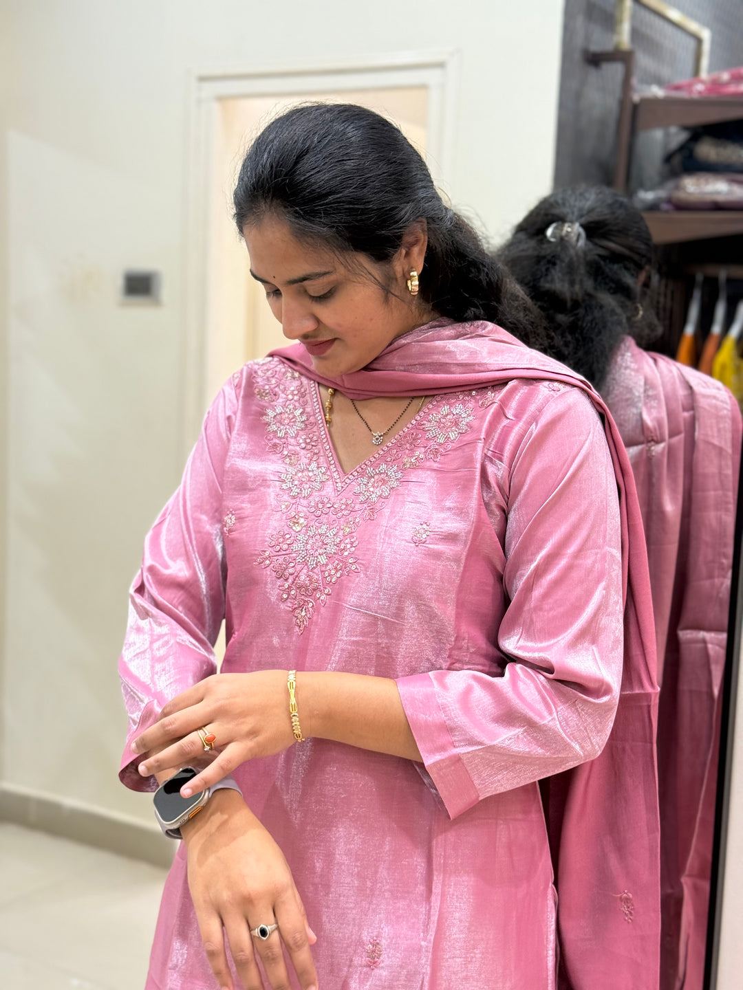 Premium Roman Silk Kurta Set – Elegant Collection | R116