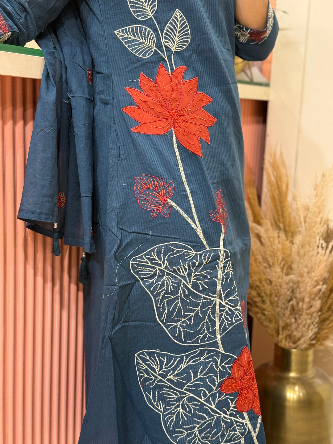Mul Mul Cotton Collection with Beautiful Embroidery Work (Cotton Lining )| R181