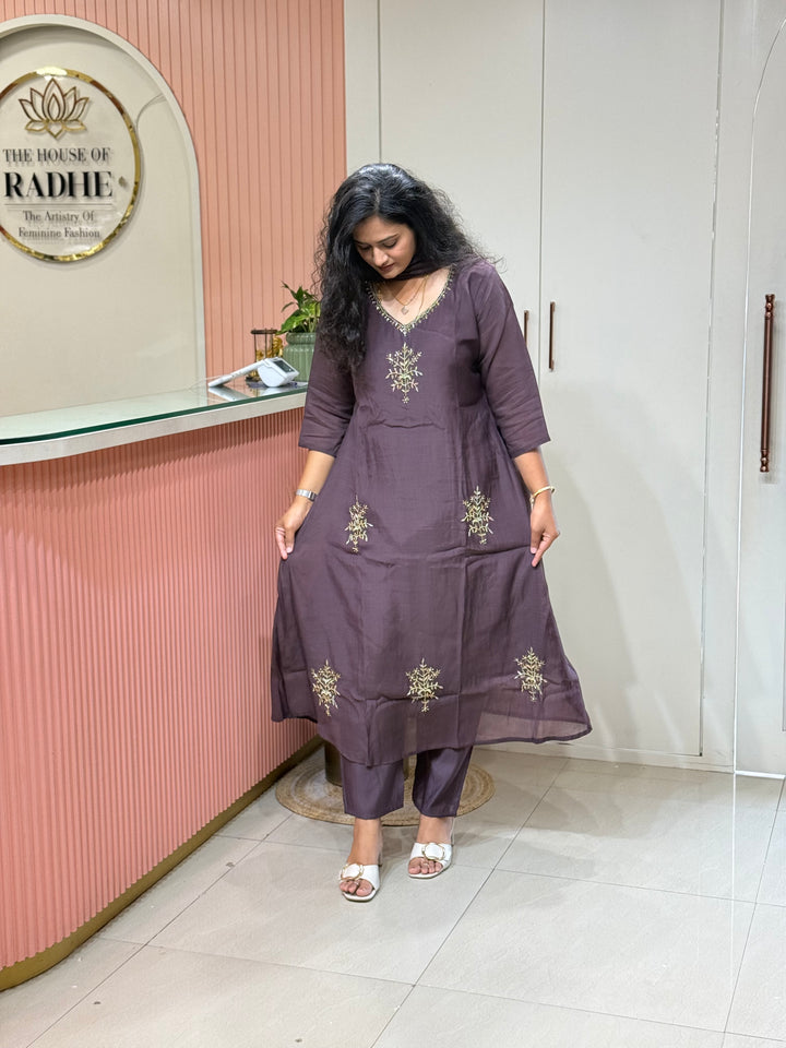 Coral Mul Chanderi with Cut Dana Work | R138