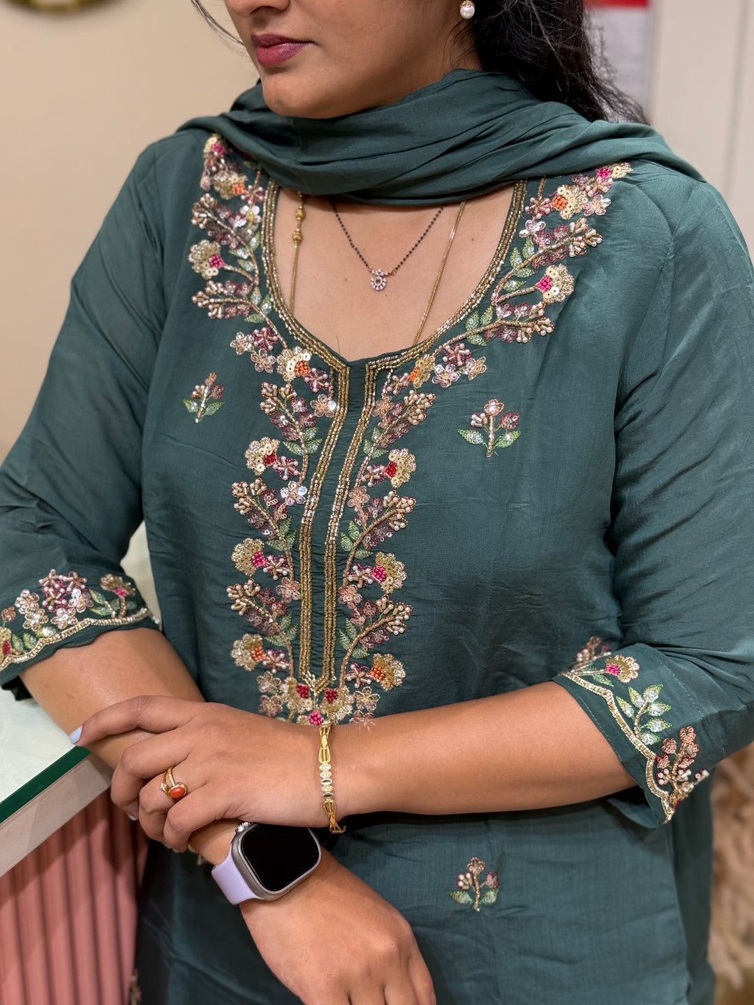 Pure Mul Chanderi Collection with Handwork ( Cotton Lining) | R216