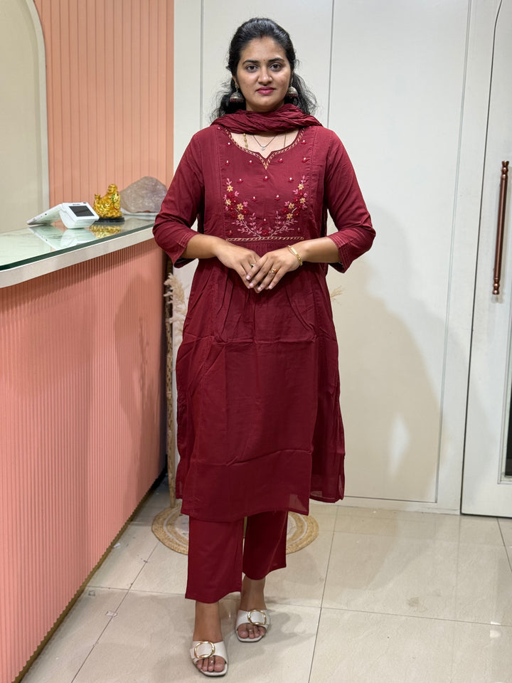 Mul Cotton 3 Pc Kurta Set Collection | cotton lining available | R135