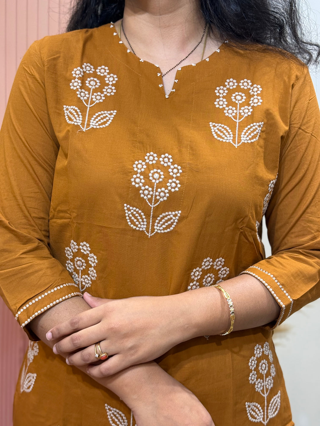 Premium Cotton Embroidery Kurta Set | Elegant Collection | R130