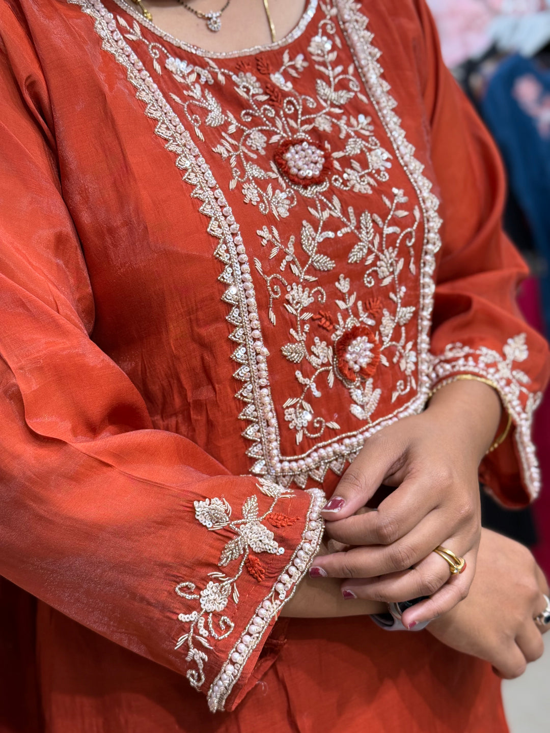 Pure Mul Chanderi Collection with Handwork ( Cotton Lining) | R229