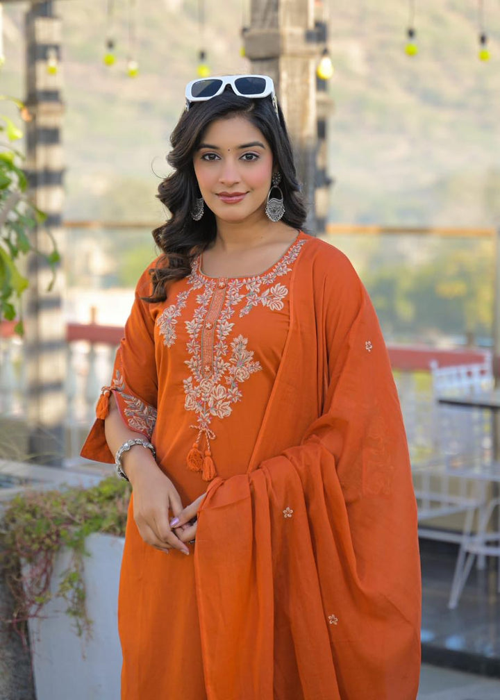 Pure Cotton Collection With Embroidery Work | R189
