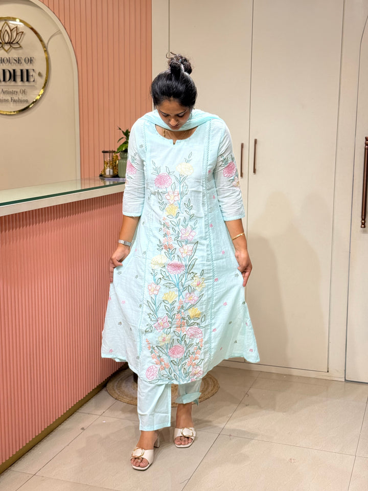 Mul Cotton Collection with Embroidery work (Cotton Lining)| R181