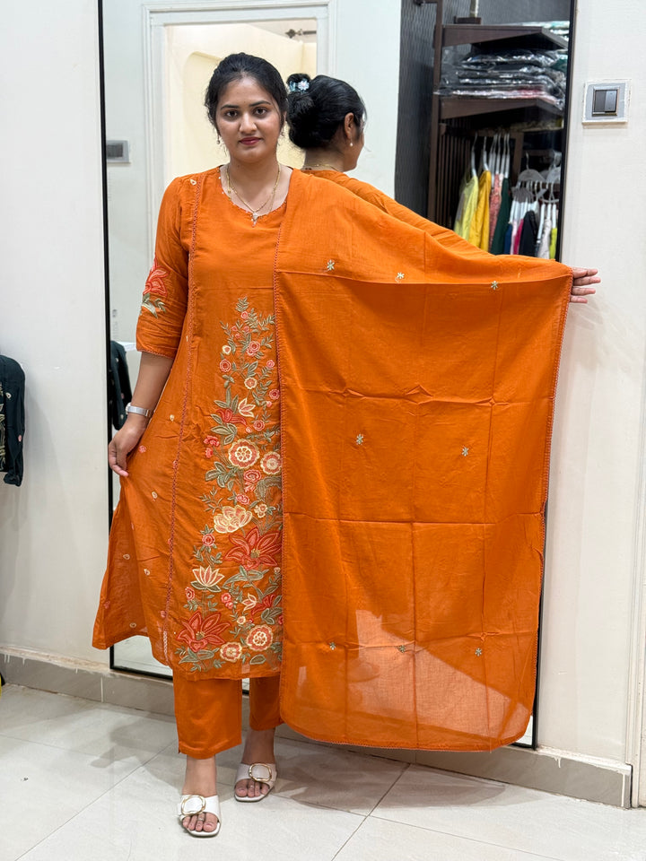 Mul Cotton Collection with Embroidery work (Cotton Lining)| R181
