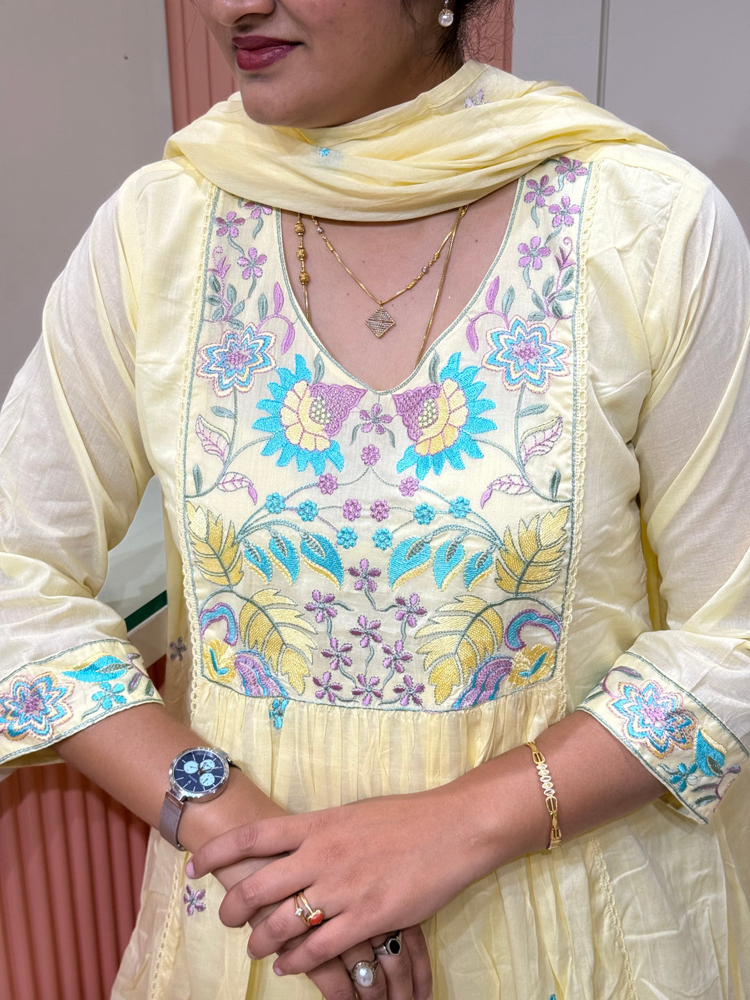 Pure Mul Cotton Embroidered Collection with Cotton Lining | R190