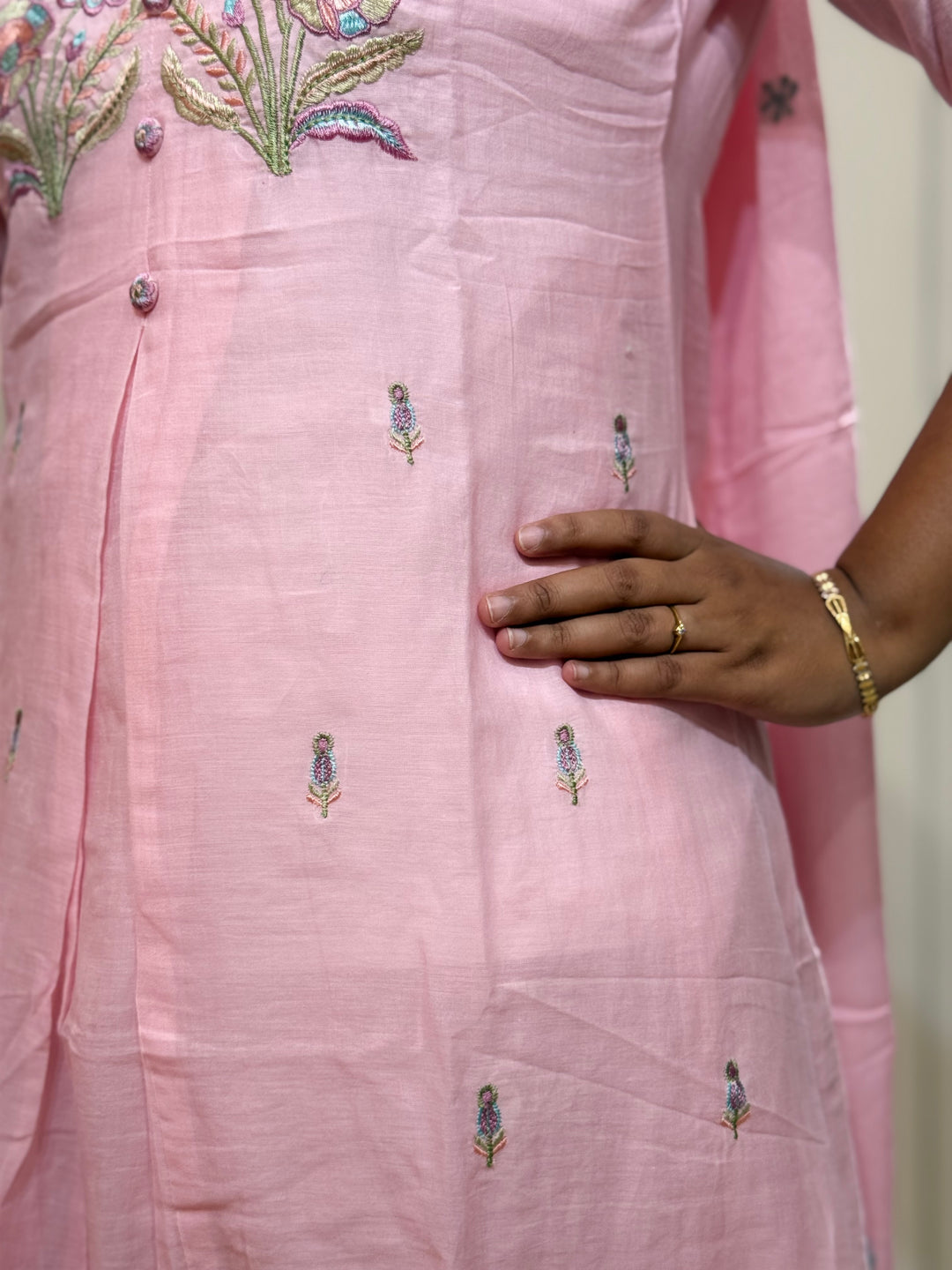 Pure Mul Cotton A-Line Collection With Embroidery Work| R168