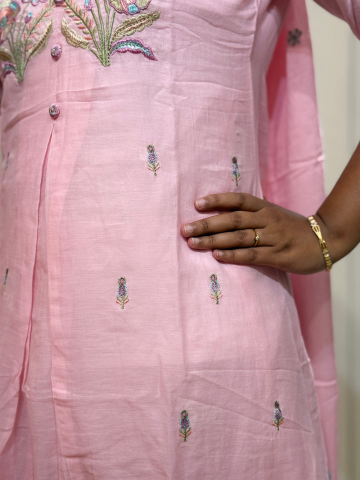 Pure Mul Cotton A-Line Collection With Embroidery Work| R168