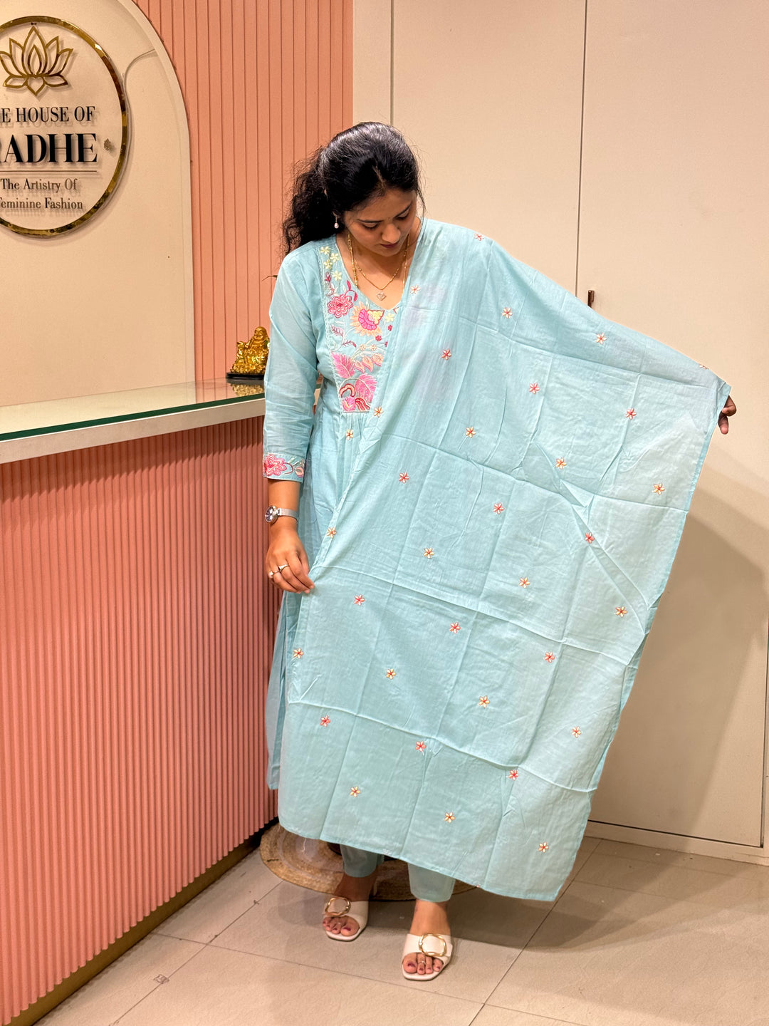 Pure Mul Cotton Embroidered Collection with Cotton Lining | R190