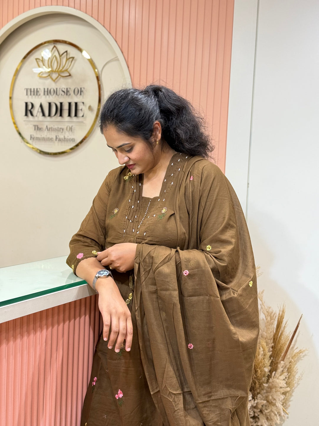 Mul Cotton with Beautiful Embroidery Work (Cotton Lining) | R176