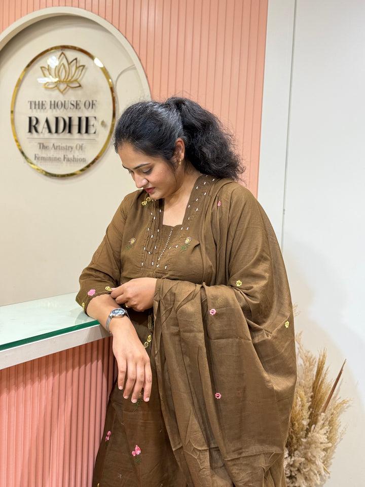 Mul Cotton with Beautiful Embroidery Work (Cotton Lining) | R176