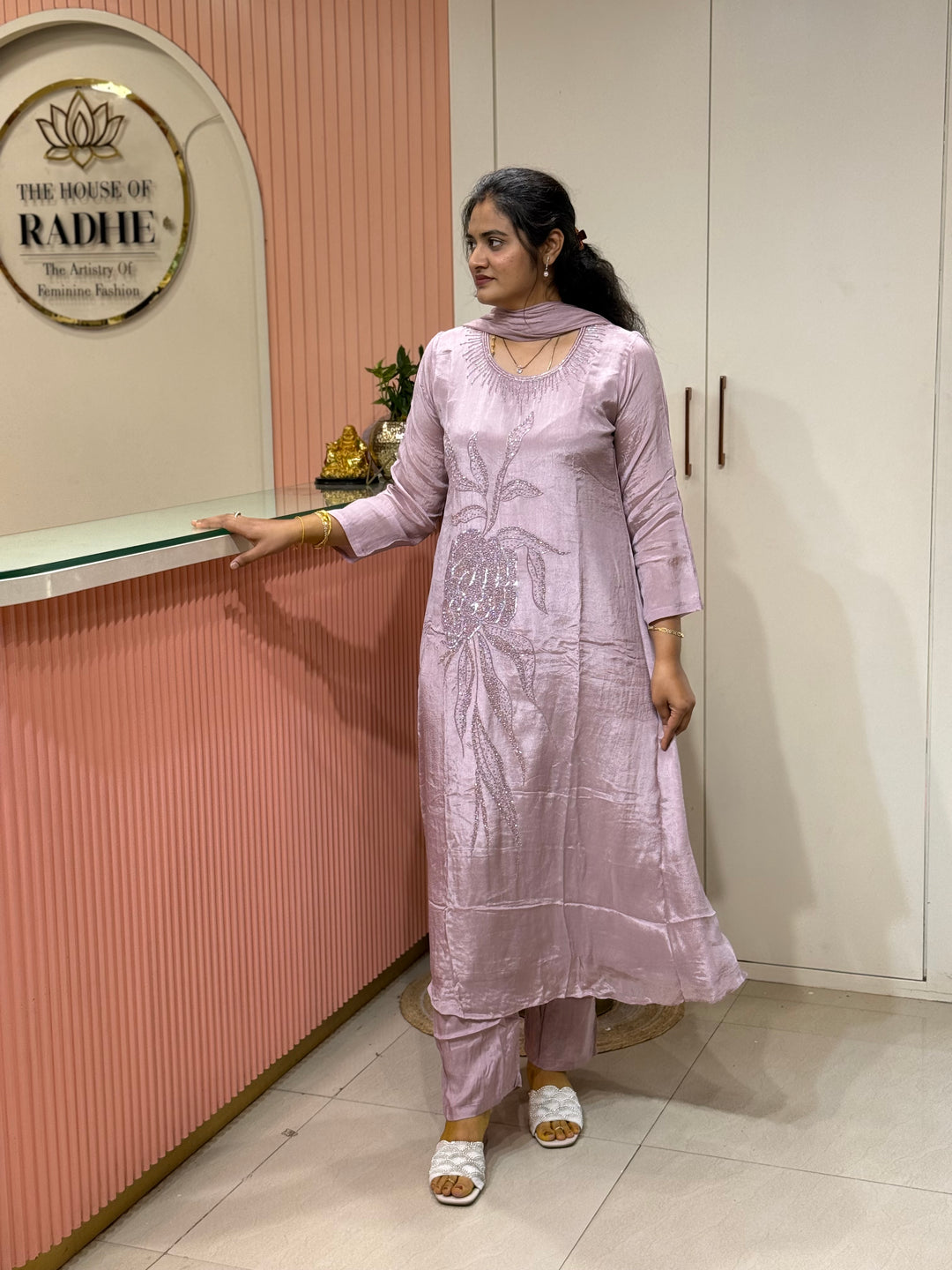 Pure Chinon Handwork Collection Party Wear | R177