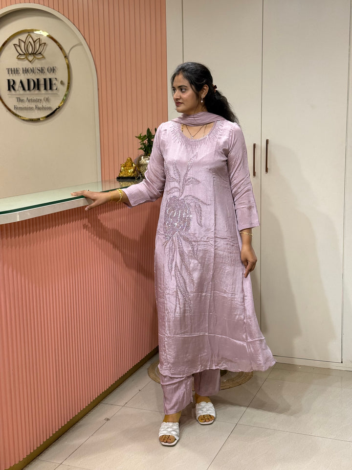 Pure Chinon Handwork Collection Party Wear | R177