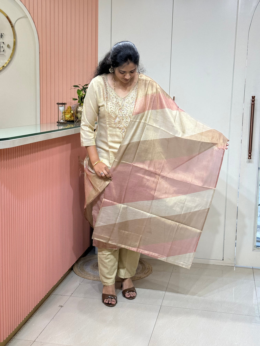 Pure Tissue Collection | Neck Handwork &amp; Beautiful Dupatta | R148