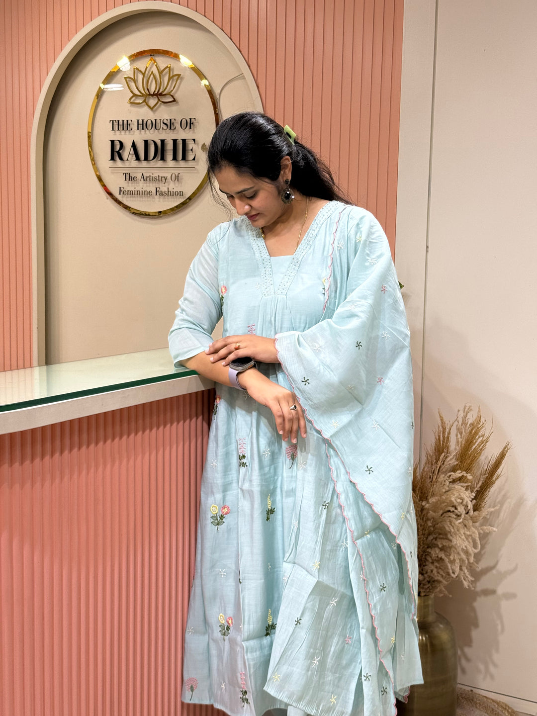 Mul Chanderi Collection With Embroidery Work | R179