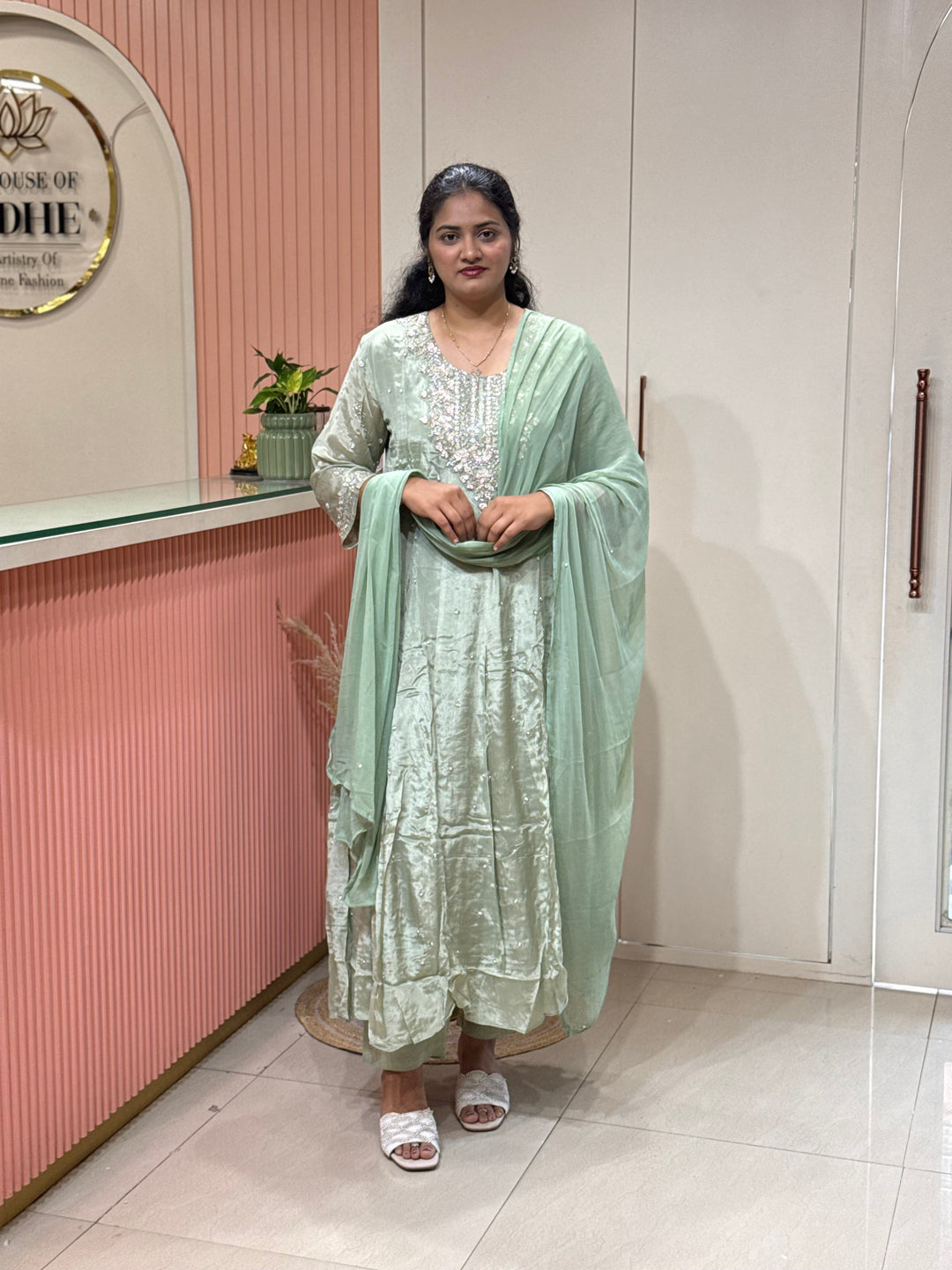 Pure Chinon Handwork Collection Party Wear | R117
