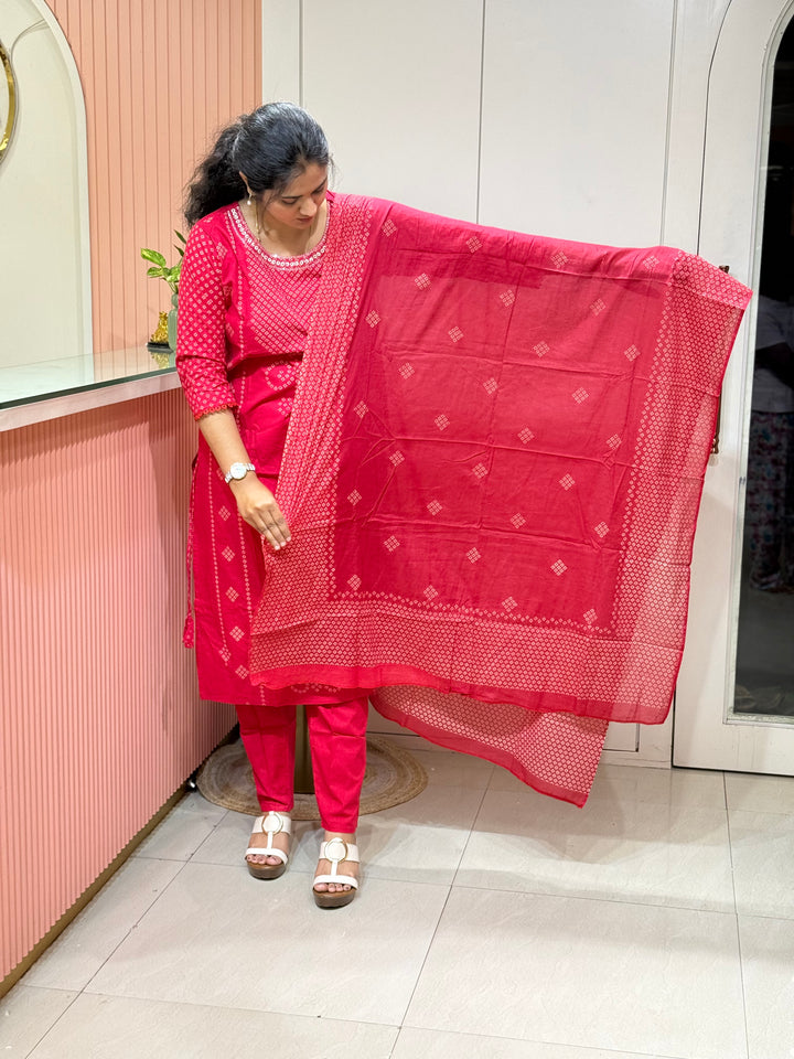 Cotton Collection with full Length Dupatta | R233