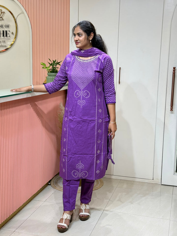 Cotton Collection with full Length Dupatta | R233