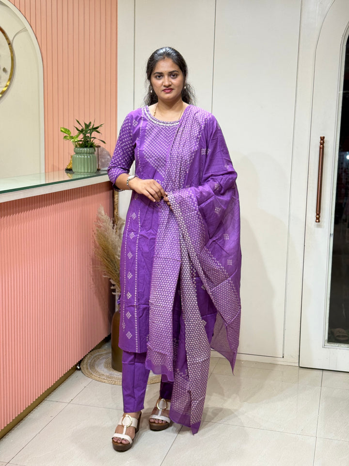 Cotton Collection with full Length Dupatta | R233
