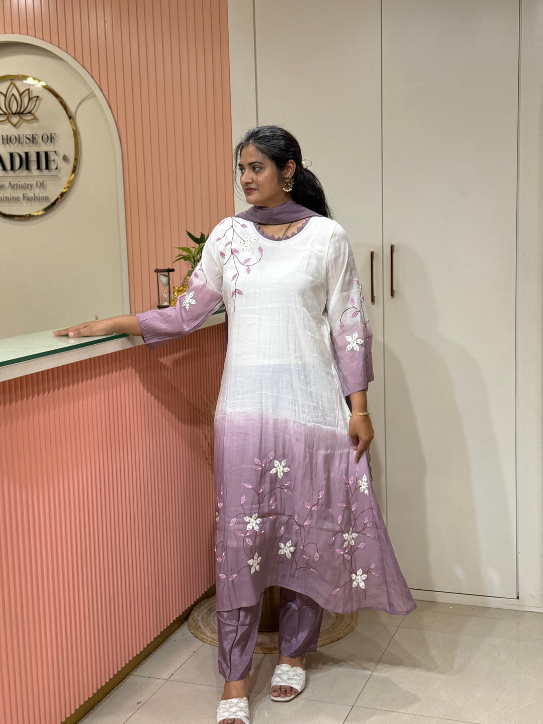 Mul Chanderi collection with Dual Shade | R217