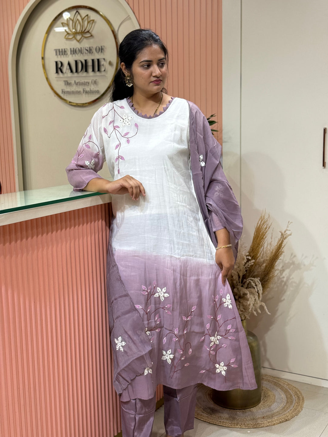 Mul Chanderi collection with Dual Shade | R217