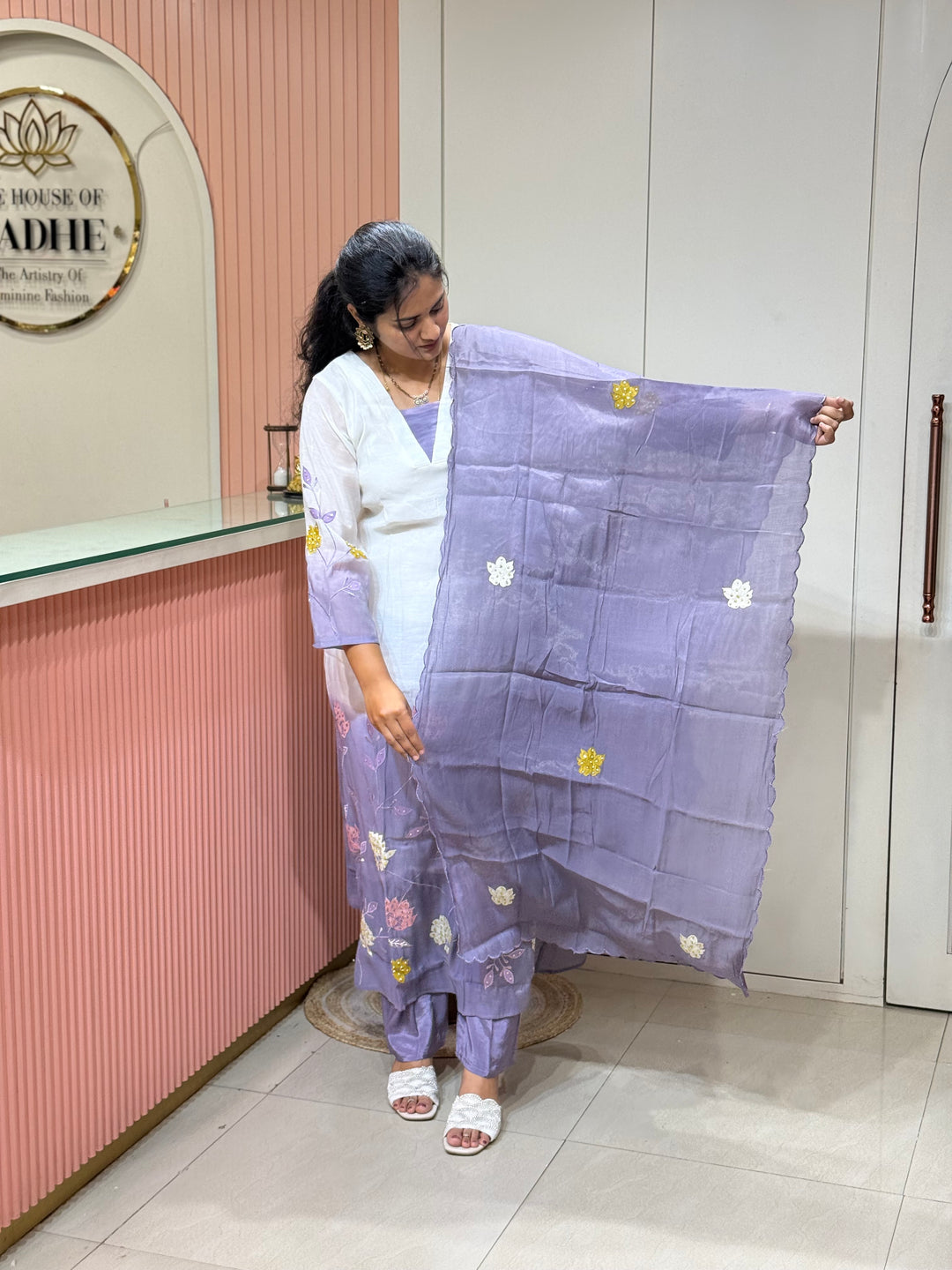 Mul Chanderi collection with Dual Shade | R217