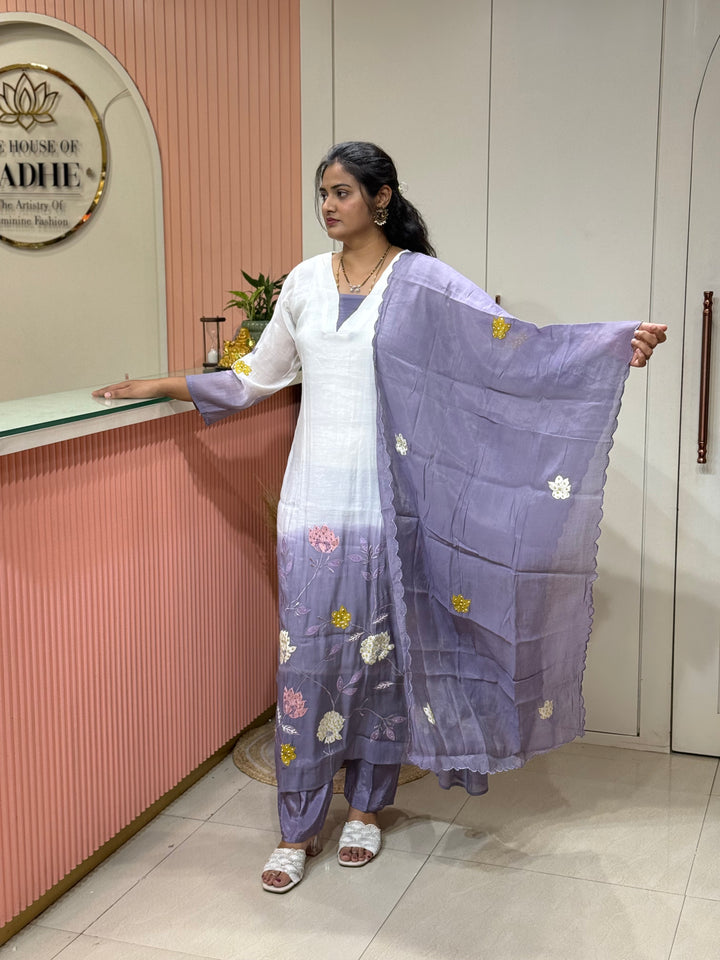 Mul Chanderi collection with Dual Shade | R217