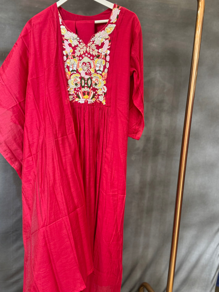 S Mul Chanderi 3 pcs set